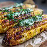 BBQ Corn in Foil with Herb Butter: juicy, sweet corn grilled to perfection and smothered in fragrant herb butter for a savory summer side.