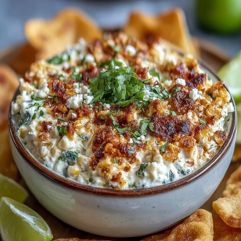Elote Dip with Chips