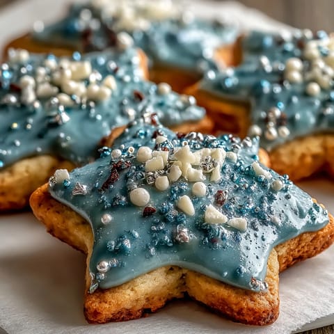 Gemini Zodiac Cookies showered with sparkly star royal icing, delightful for any celebration.