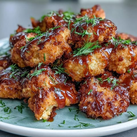 Crispy vegan BBQ cauliflower wings, oven-baked and saucy, with ranch dip.