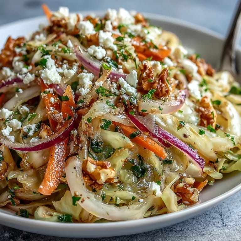 Savory Cooked and Loved Cabbage Salad, a flavorful side dish perfect for any meal.