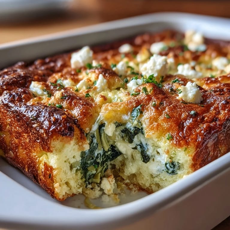 High Protein Spinach Artichoke Bake served in a white dish with fresh herbs, ideal for low-carb meal prep leftovers.