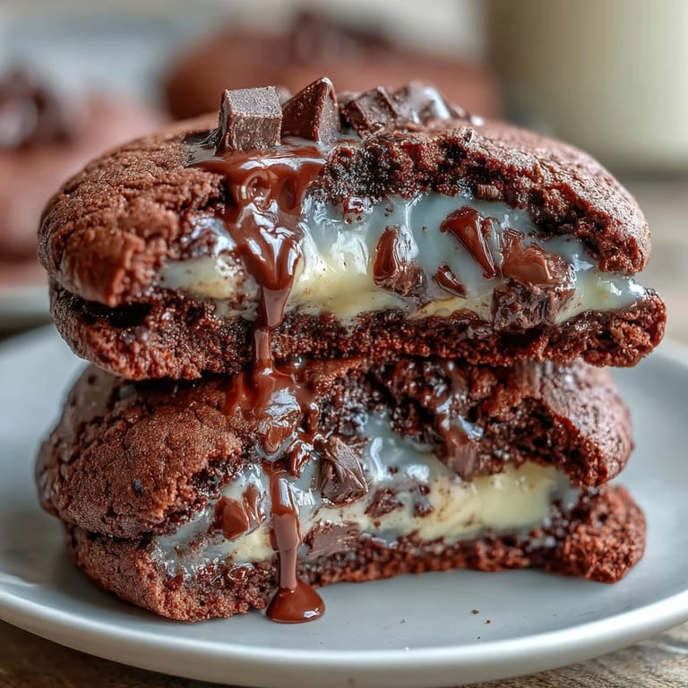 3. Decadent chocolate-vanilla cookies with soft centers and slightly crisp edges, perfect for dessert.