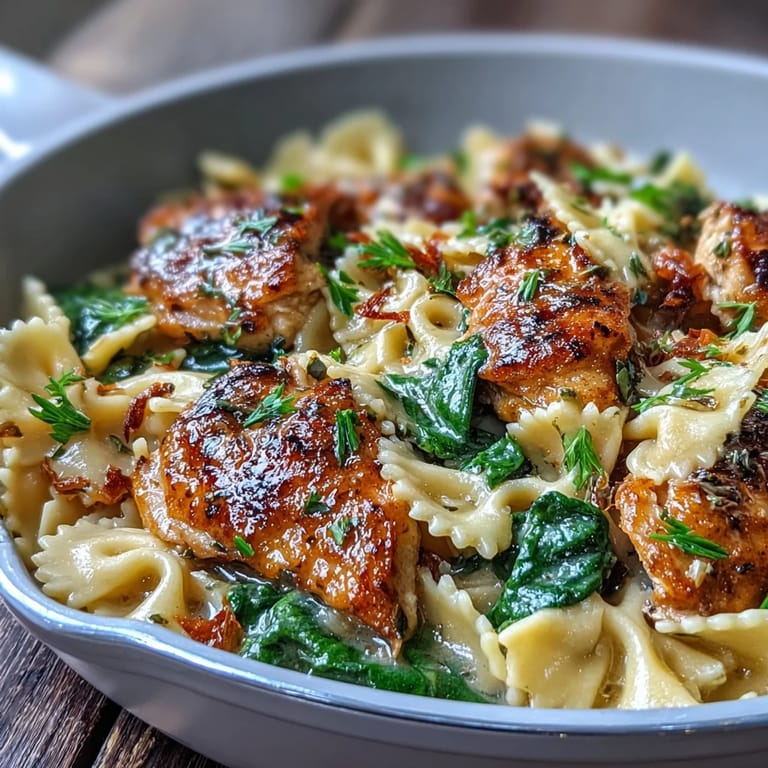Family-friendly one-pot lemon orzo with chicken and spinach, combining creamy pasta, tender meat, and vibrant lemon for a satisfying dinner.