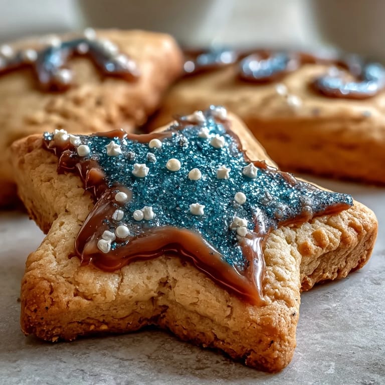 Buttery Gemini Zodiac Cookies adorned with shimmering star icing, perfect for summer parties.